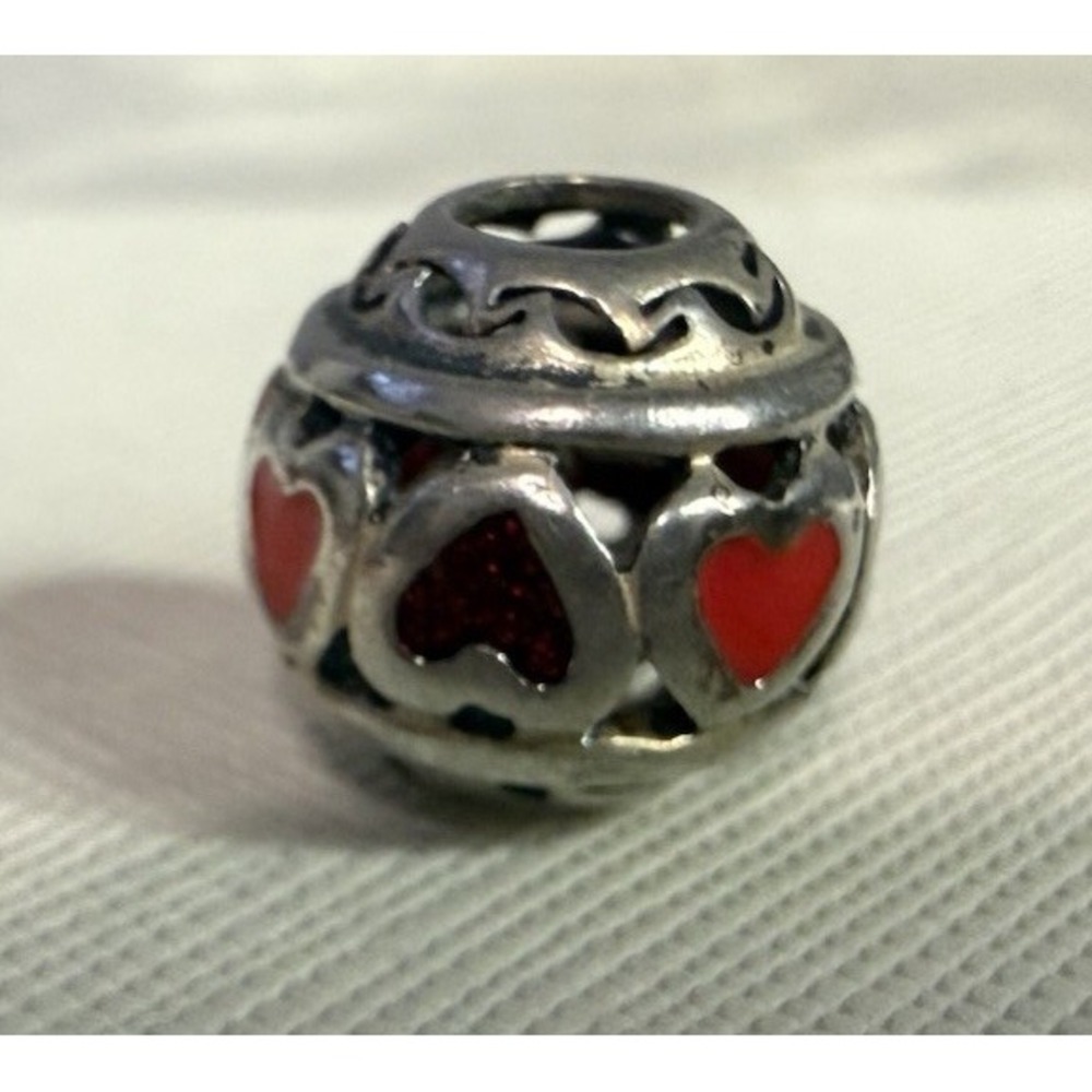 Vintage Michael Anthony Italy MA Sterling Silver 925 European Charm Multi Hearts